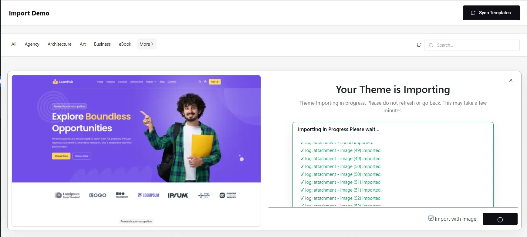 Your Theme Is Importing 