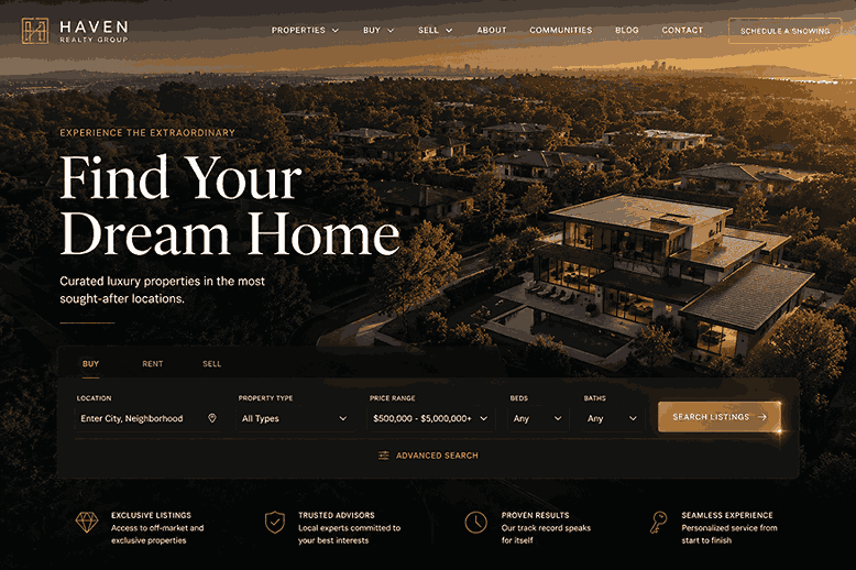 Real Estate Website Template Real Estate Website Template