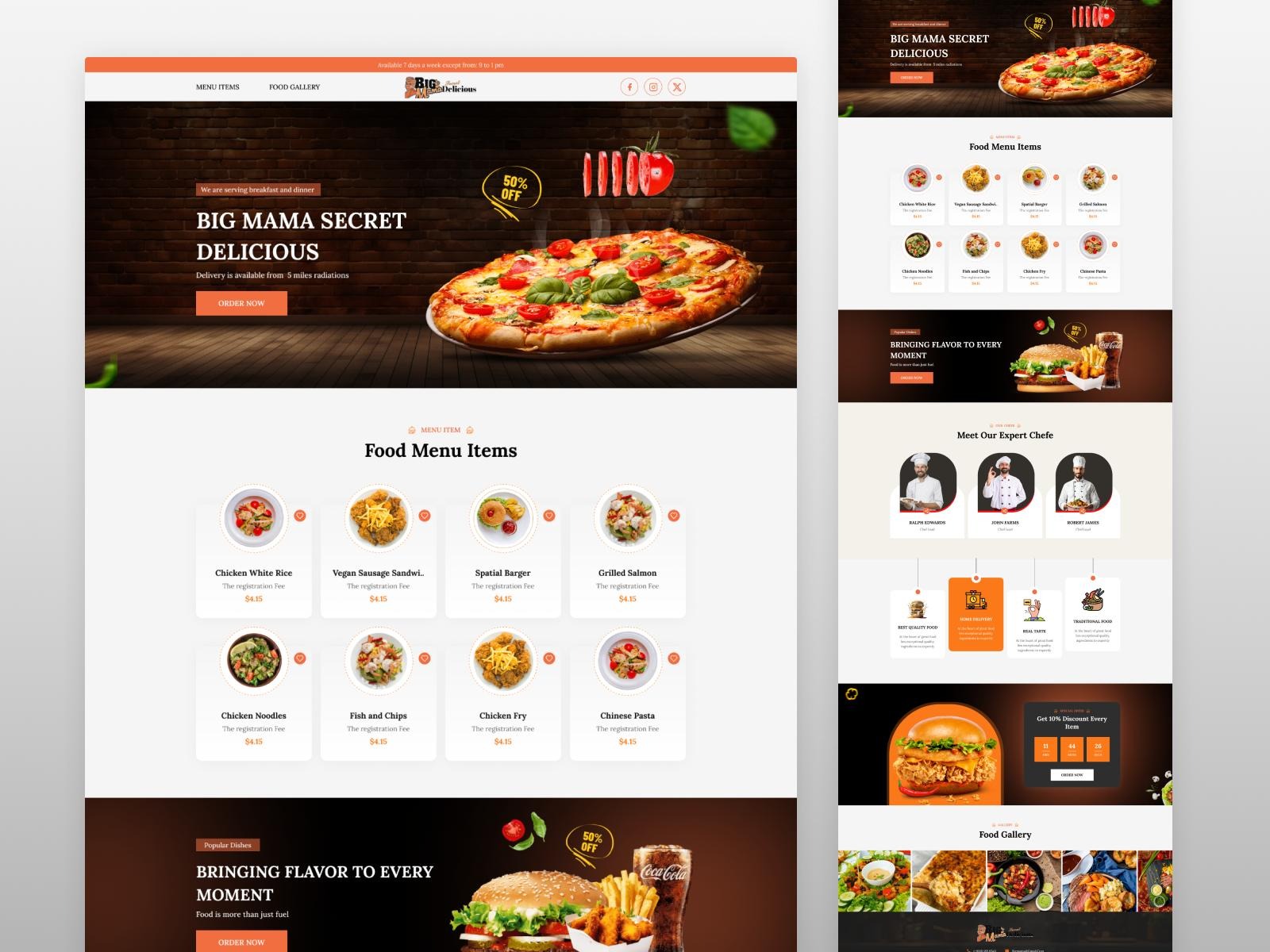 Modern Restaurant Website Experience Restaurant Website Templates