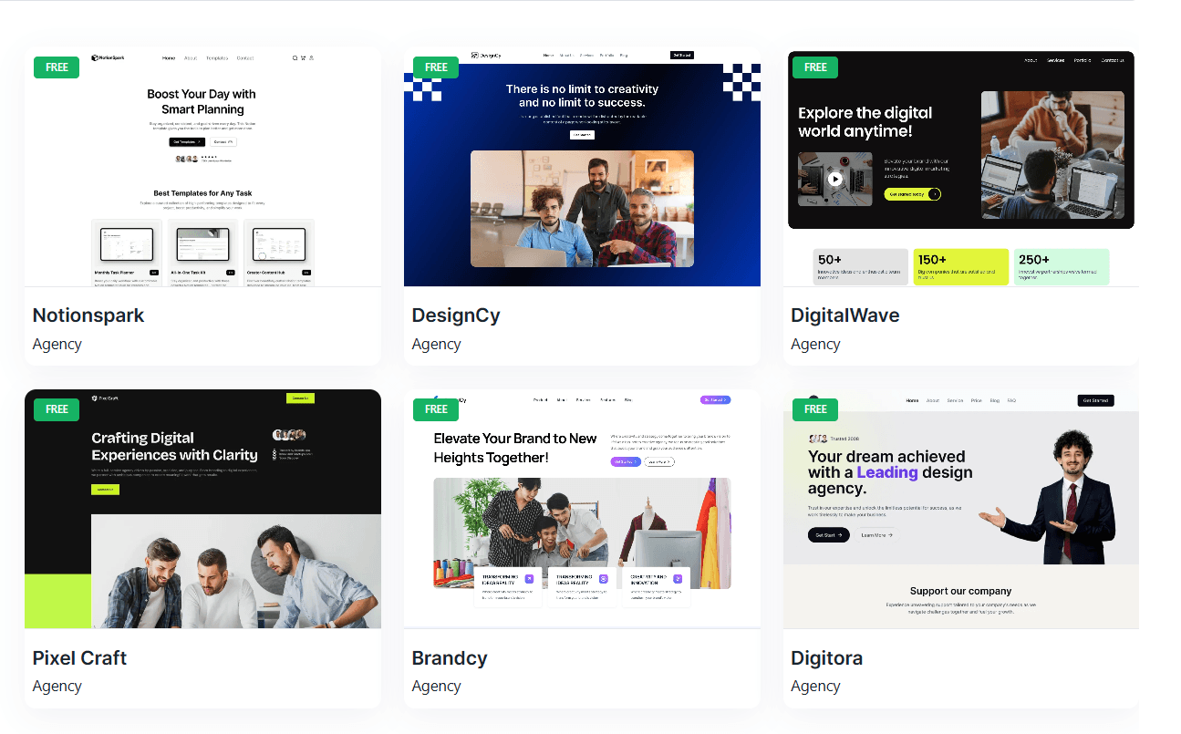 Types Of Agency Website Types Of Agency Website