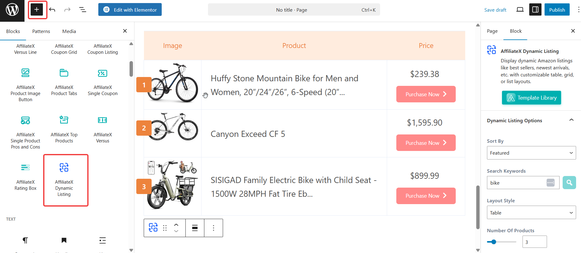 AffiliateX Dynamic Link Block AffiliateX Dynamic Link Block