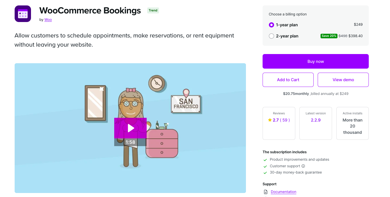 WooCommerce Bookings